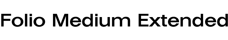 Folio Medium Extended font preview