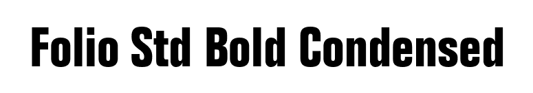 Folio Std Bold Condensed font preview