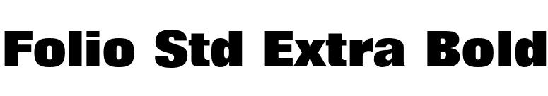 Folio Std Extra Bold font preview