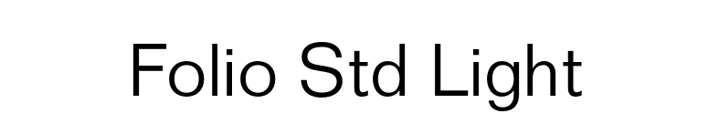 Folio Std Light font preview