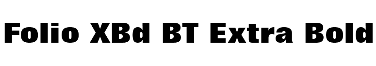 Folio XBd BT Extra Bold font preview