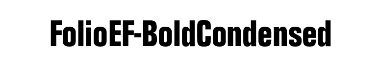 FolioEF-BoldCondensed font preview