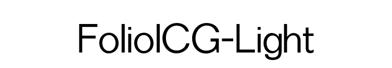 FolioICG-Light font preview