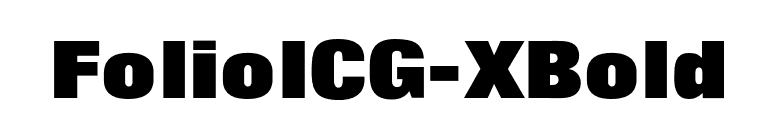 FolioICG-XBold font preview