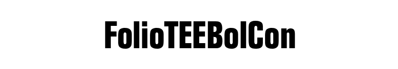 FolioTEEBolCon font preview