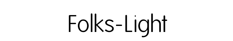 Folks-Light font preview