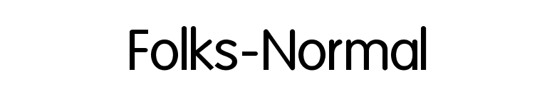 Folks-Normal font preview