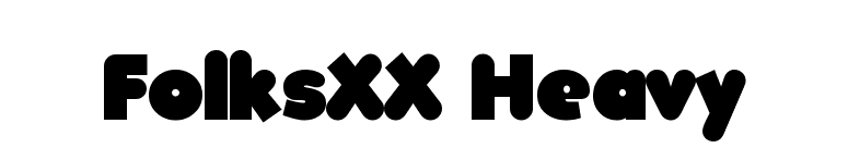 FolksXX Heavy font preview