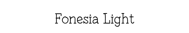 Fonesia Light font preview