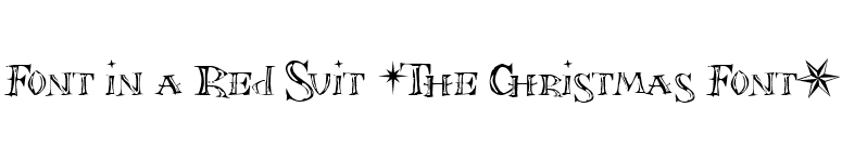 Font in a Red Suit (The Christmas Font) font preview