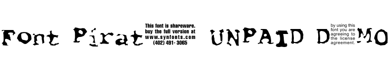 Font Pirate UNPAID DEMO font preview