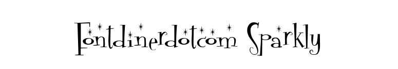 Fontdinerdotcom Sparkly font preview