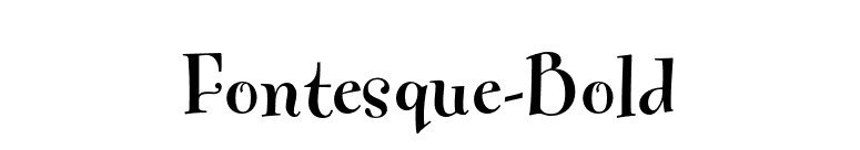 Fontesque-Bold font preview
