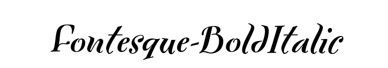 Fontesque-BoldItalic font preview