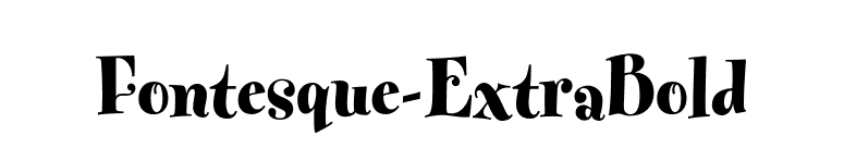 Fontesque-ExtraBold font preview