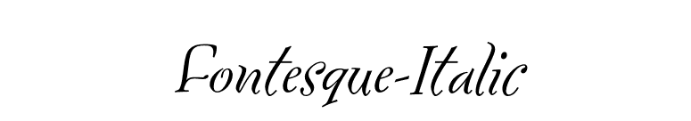 Fontesque-Italic font preview