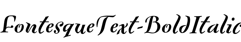FontesqueText-BoldItalic font preview