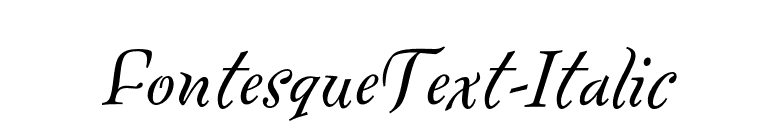 FontesqueText-Italic font preview
