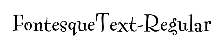 FontesqueText-Regular font preview