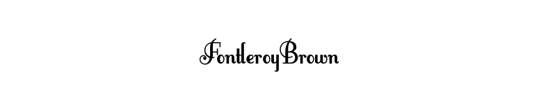 FontleroyBrown font preview