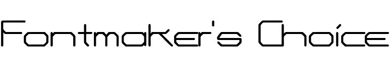 Fontmaker's Choice font preview