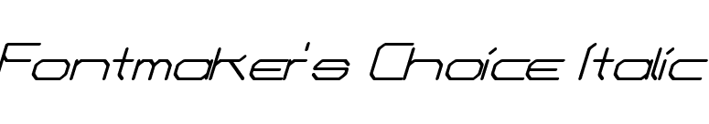 Fontmaker's Choice Italic font preview