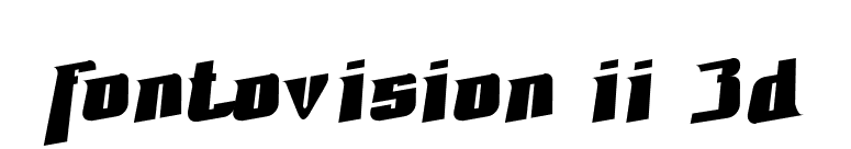 Fontovision II 3D font preview