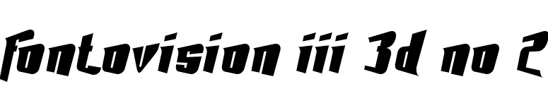 Fontovision III 3D no 2 font preview