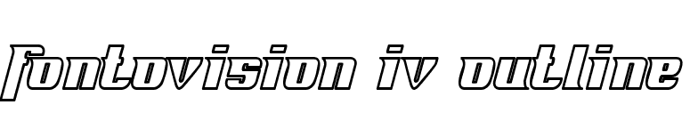 Fontovision IV outline font preview
