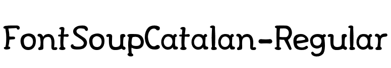 FontSoupCatalan-Regular font preview