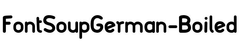 FontSoupGerman-Boiled font preview