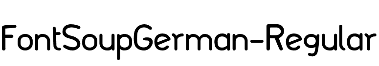 FontSoupGerman-Regular font preview