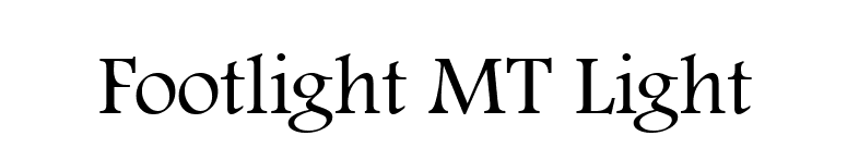 Footlight MT Light font preview