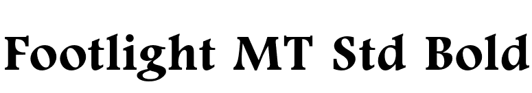 Footlight MT Std Bold font preview