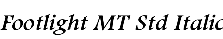 Footlight MT Std Italic font preview