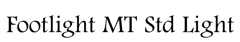 Footlight MT Std Light font preview
