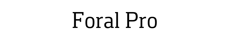 Foral Pro font preview
