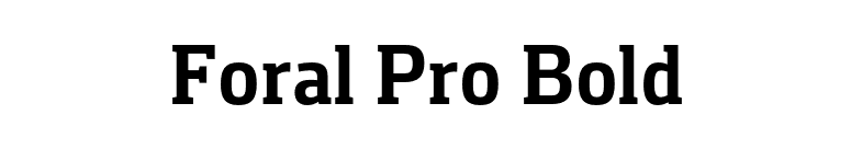 Foral Pro Bold font preview