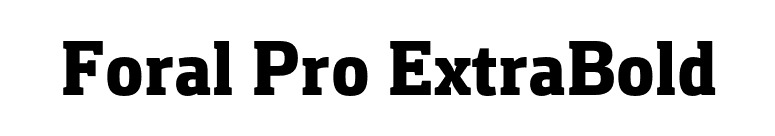 Foral Pro ExtraBold font preview