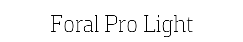 Foral Pro Light font preview