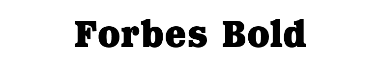 Forbes Bold font preview