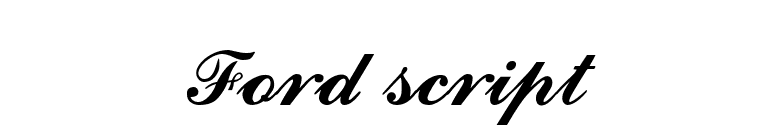 Ford script font preview