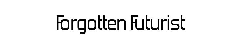 Forgotten Futurist font preview
