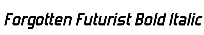 Forgotten Futurist Bold Italic font preview