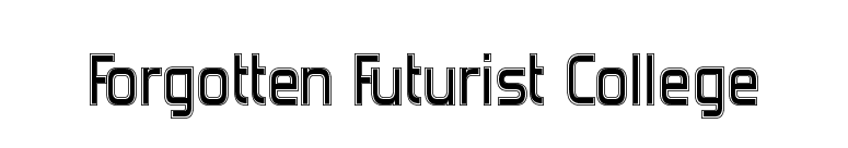 Forgotten Futurist College font preview