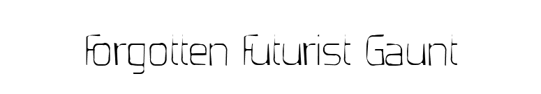 Forgotten Futurist Gaunt font preview