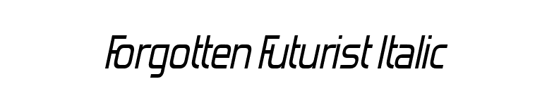 Forgotten Futurist Italic font preview