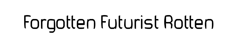 Forgotten Futurist Rotten font preview