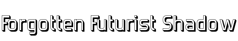 Forgotten Futurist Shadow font preview
