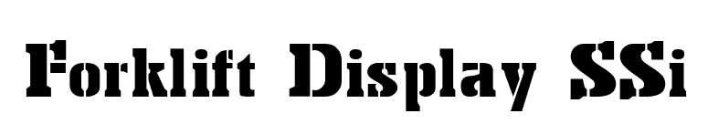 Forklift Display SSi font preview